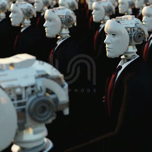 OFFICE CYBORGS 02. video background, order, mechanical