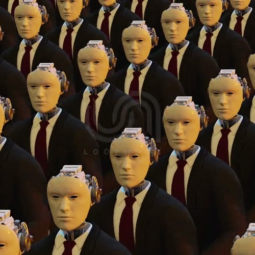 OFFICE CYBORGS 04. business, artificial intelligence, video background