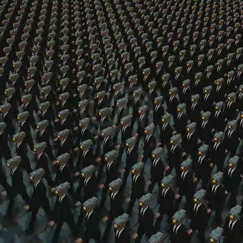 OFFICE CYBORGS 19. 4k, sterile, ordered rows