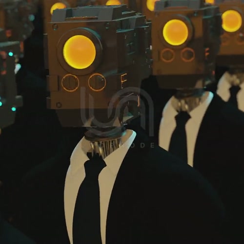 OFFICE CYBORGS 20. cyberpunk, seamless, advanced technology