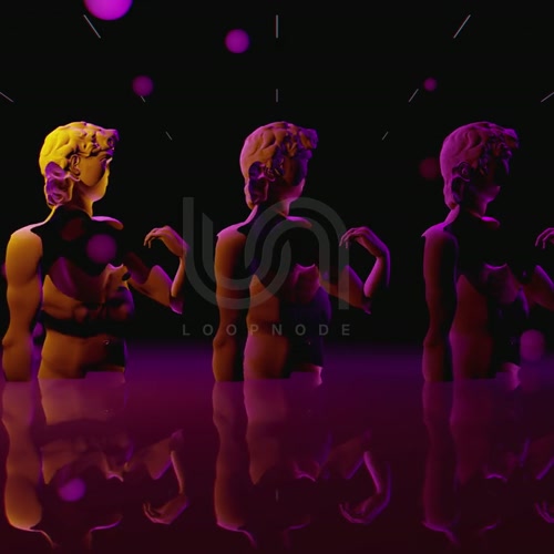 DAVID COL 07. glowing, vaporwave, seamless