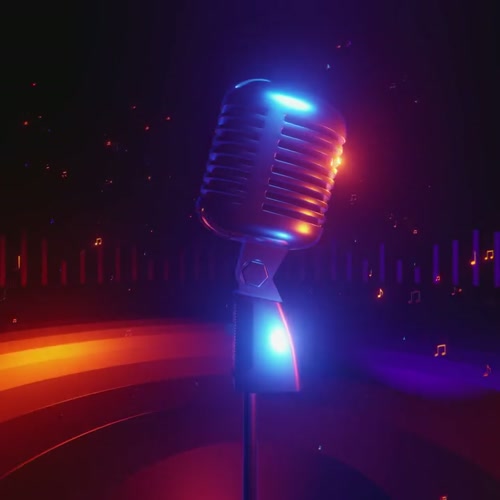 VJ KARAOKE 09. VJ visuals, futuristic, LED video wall