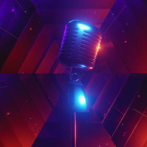 VJ KARAOKE 18. blue, high-tech, singing