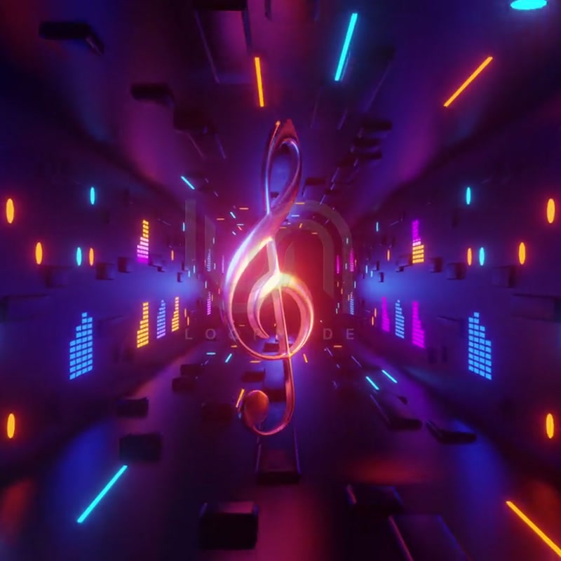 VJ MUSIC 02. glow, futuristic, led video wall