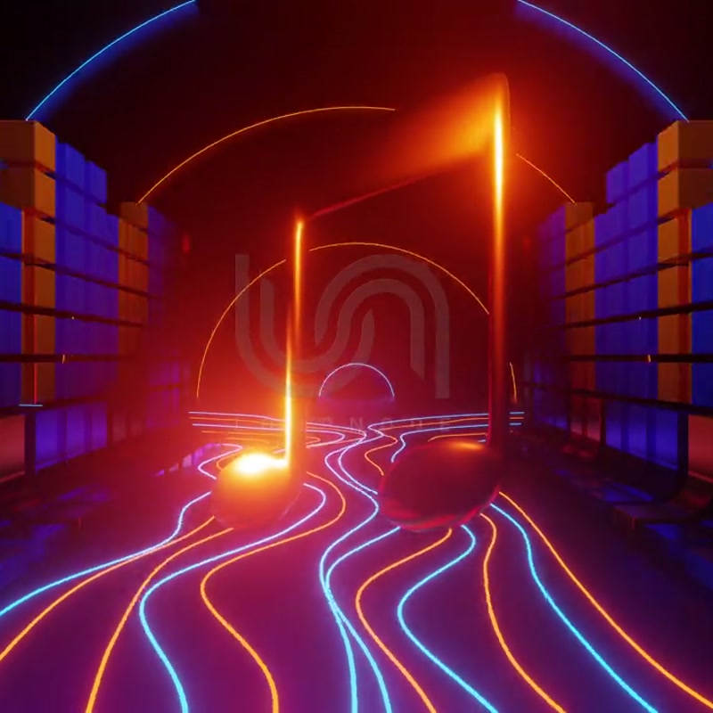 VJ MUSIC 05. techno, perspective, equalizer