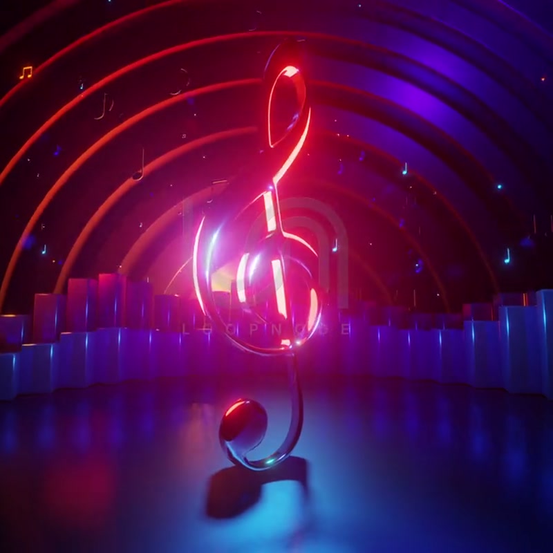 VJ MUSIC 14. futuristic, glow, stage