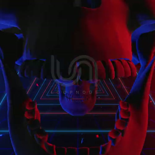 VJ SCULL 01 05. visualizer, motion graphics, triangular